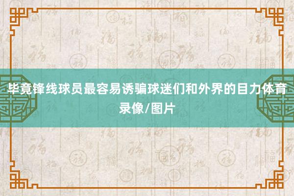 毕竟锋线球员最容易诱骗球迷们和外界的目力体育录像/图片