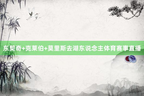 东契奇+克莱伯+莫里斯去湖东说念主体育赛事直播
