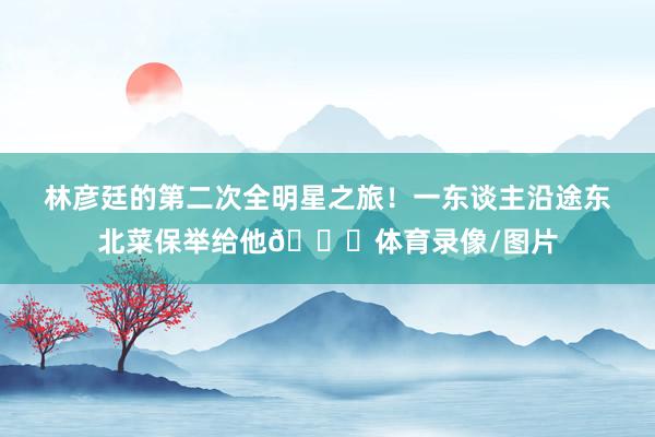 林彦廷的第二次全明星之旅！一东谈主沿途东北菜保举给他👀体育录像/图片