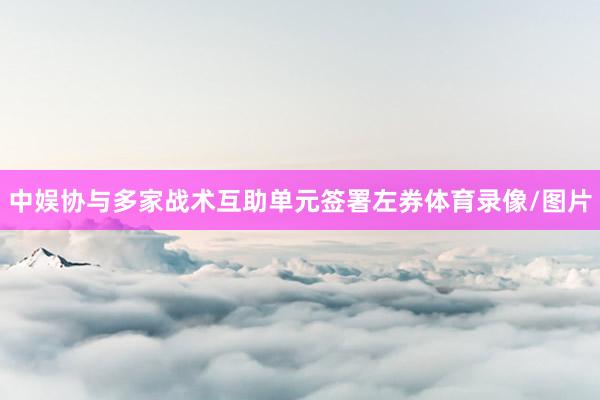 中娱协与多家战术互助单元签署左券体育录像/图片