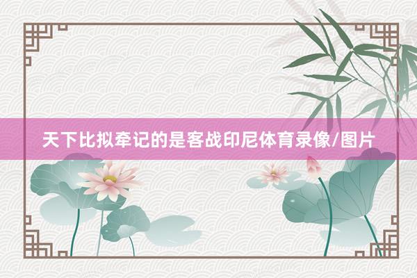天下比拟牵记的是客战印尼体育录像/图片