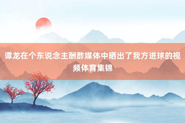 谭龙在个东说念主酬酢媒体中晒出了我方进球的视频体育集锦