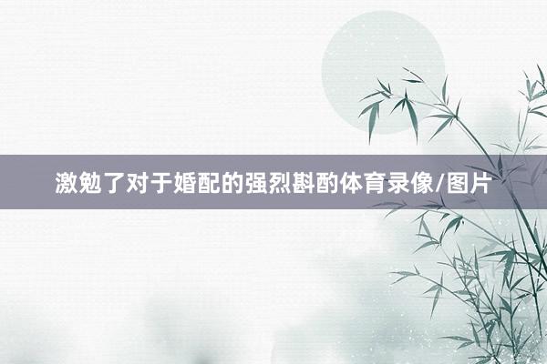 激勉了对于婚配的强烈斟酌体育录像/图片