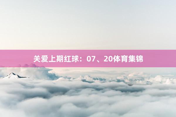 关爱上期红球：07、20体育集锦