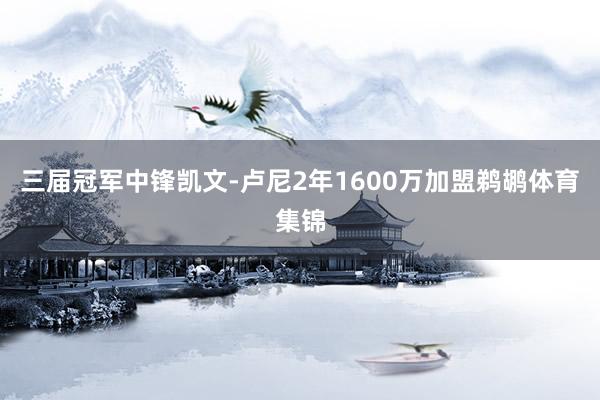 三届冠军中锋凯文-卢尼2年1600万加盟鹈鹕体育集锦