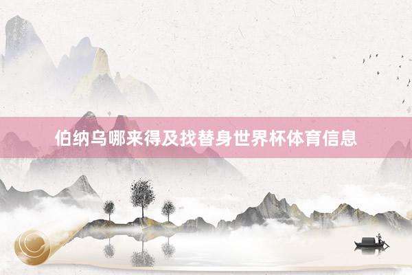 伯纳乌哪来得及找替身世界杯体育信息
