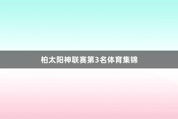 柏太阳神联赛第3名体育集锦