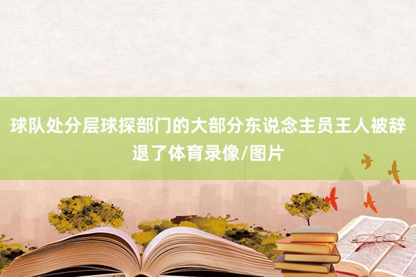 球队处分层球探部门的大部分东说念主员王人被辞退了体育录像/图片