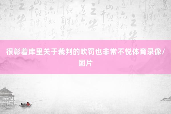 很彰着库里关于裁判的吹罚也非常不悦体育录像/图片