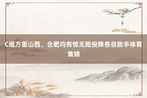 C组方面山西、合肥均有惊无险投降各自敌手体育集锦