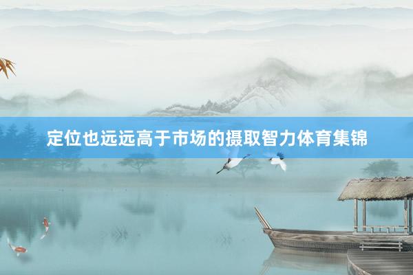 定位也远远高于市场的摄取智力体育集锦