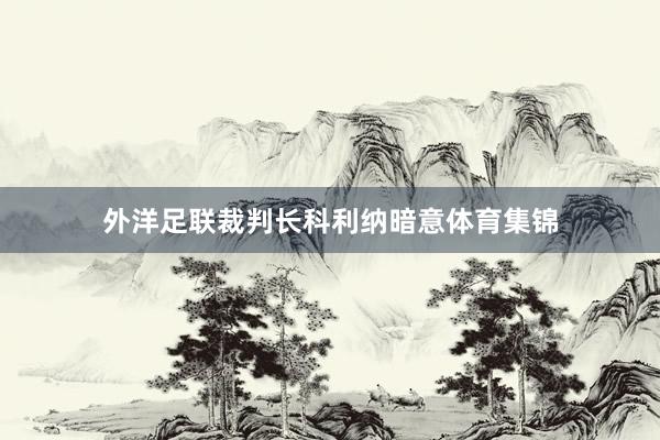 外洋足联裁判长科利纳暗意体育集锦