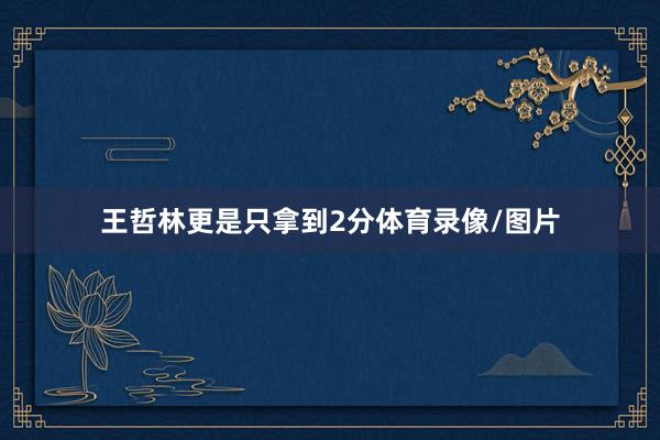 王哲林更是只拿到2分体育录像/图片