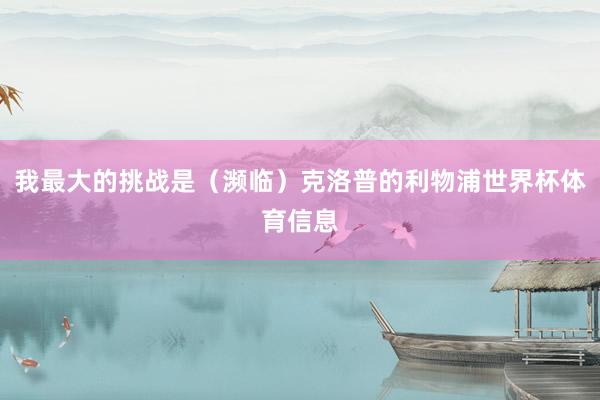 我最大的挑战是（濒临）克洛普的利物浦世界杯体育信息