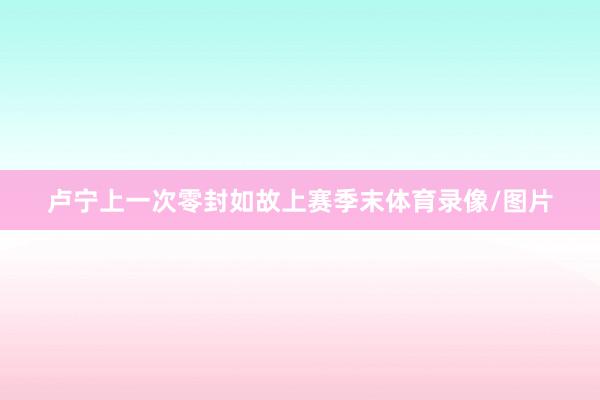 卢宁上一次零封如故上赛季末体育录像/图片