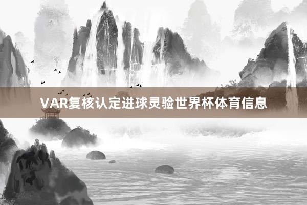 VAR复核认定进球灵验世界杯体育信息