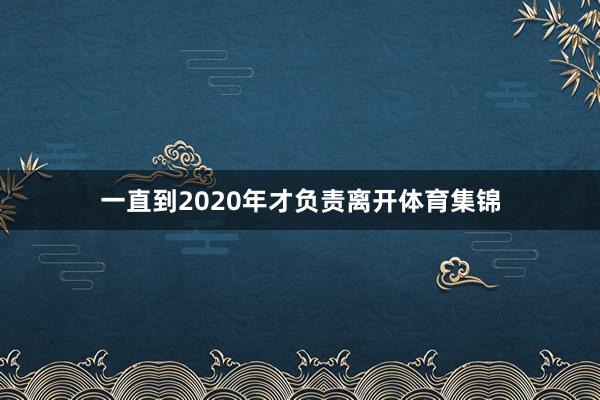 一直到2020年才负责离开体育集锦