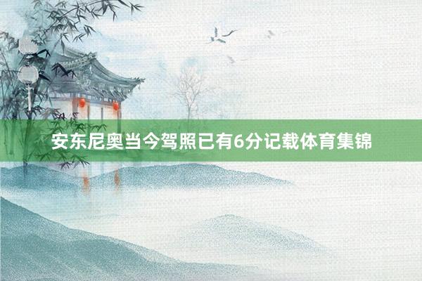 安东尼奥当今驾照已有6分记载体育集锦